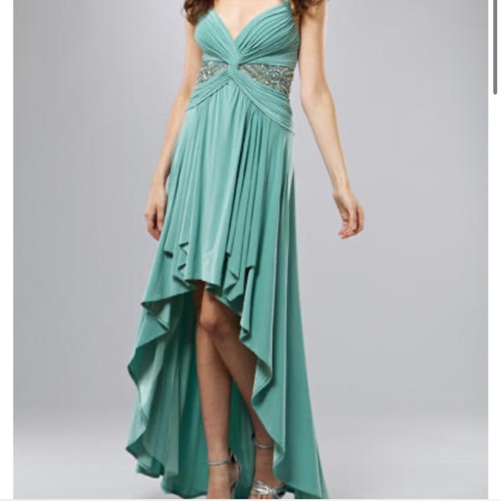 Mignon Turquoise High Low Dress